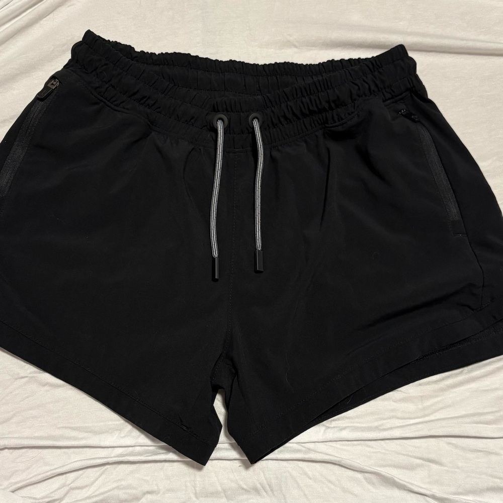 Athleta Black Athletic Shorts with Elastic Waistband